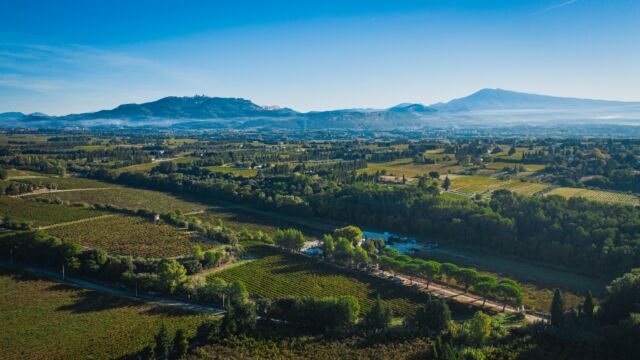 Landschap nabij Domaine Brunely