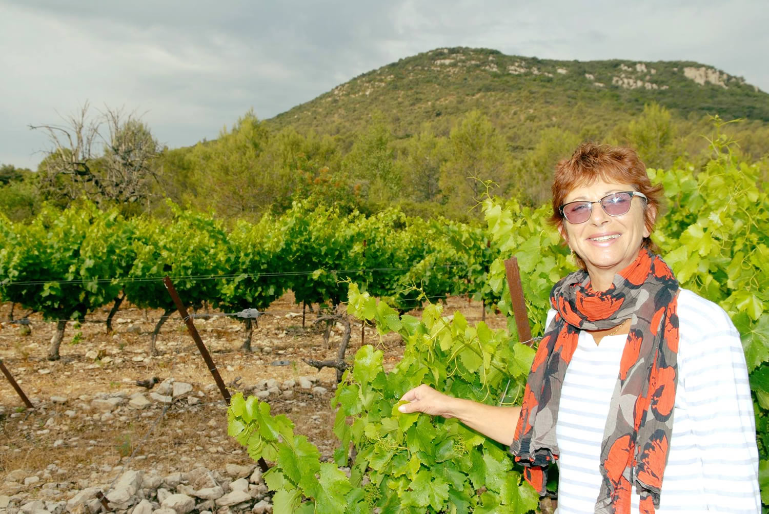Vrouw in wijngaard van Tiberius